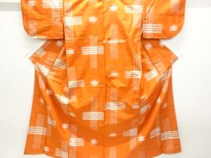 大正ロマン　絣柄織り出し銘仙着物